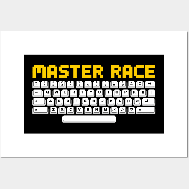 PC Master Race - Gaming Computer Video Games Wall Art by TextTees